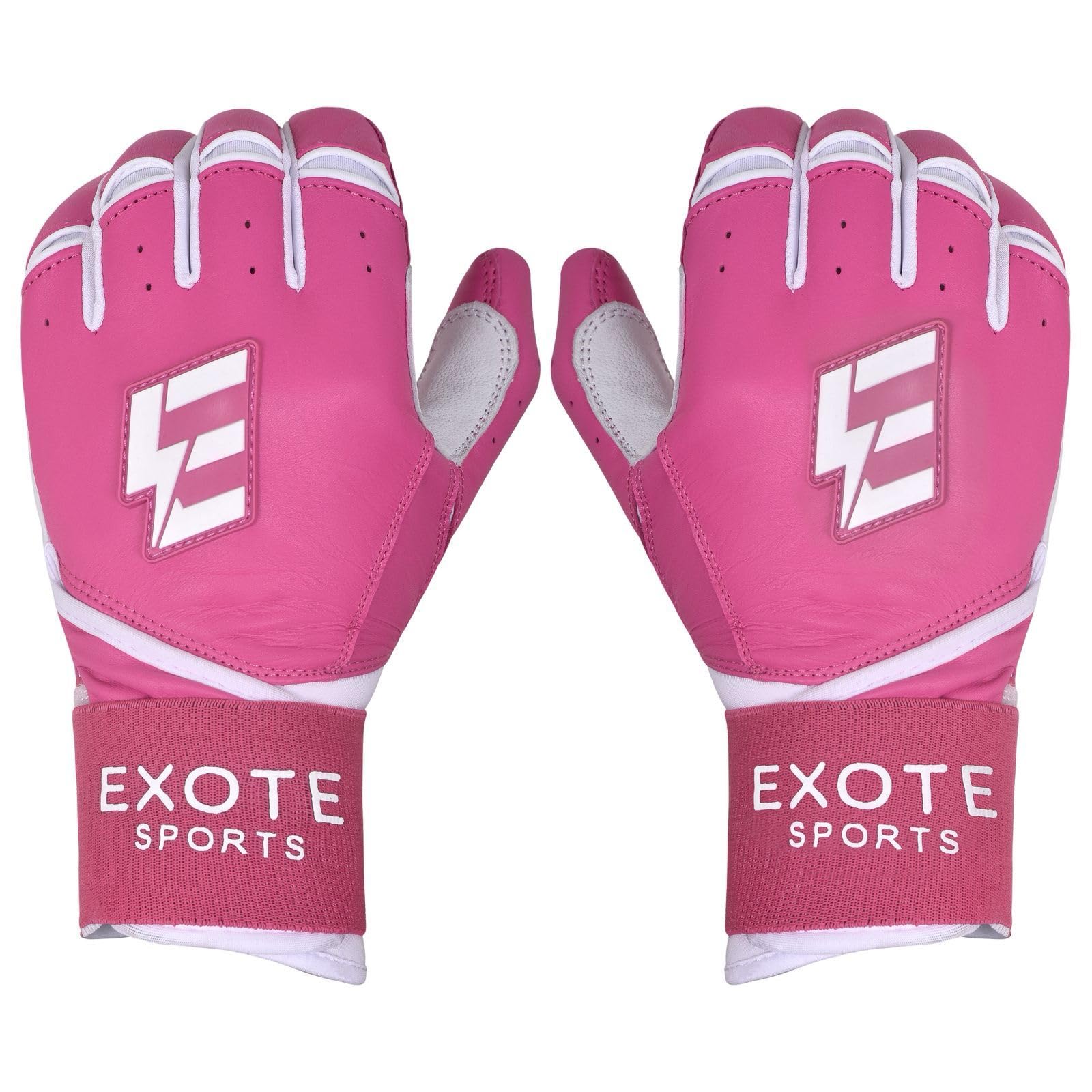 Exote Bolt rękawice do baseballa i softballu dla mężczyzn, kobiet, nastolatków i dorosłych, długi mankiet, oddychająca skóra, rękawice baseballowe z dodatkową przyczepnością i
