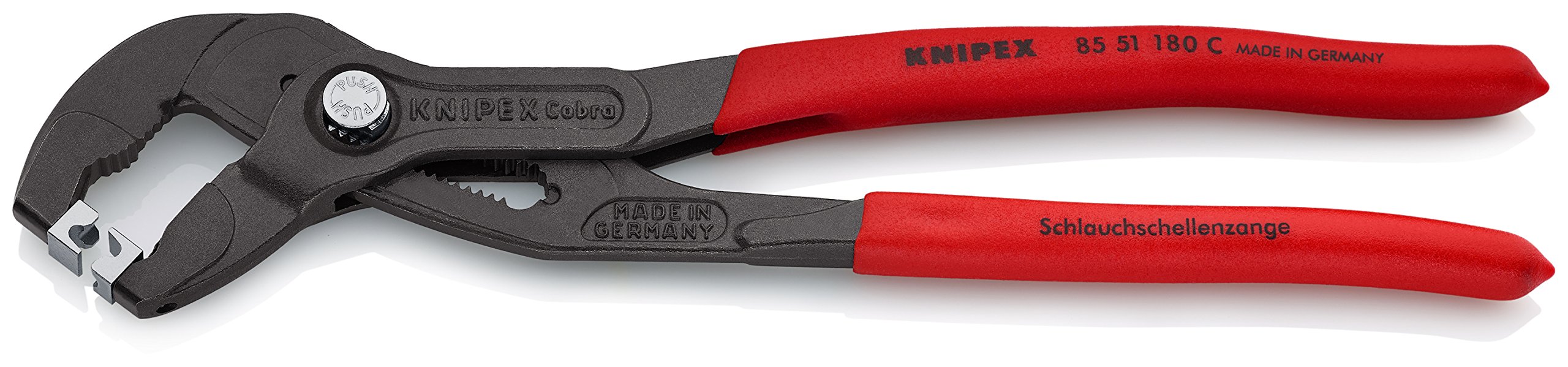 Knipex Tools 85 51 180 C, 7.5" Hose Clamp Pliers for Click Clamps