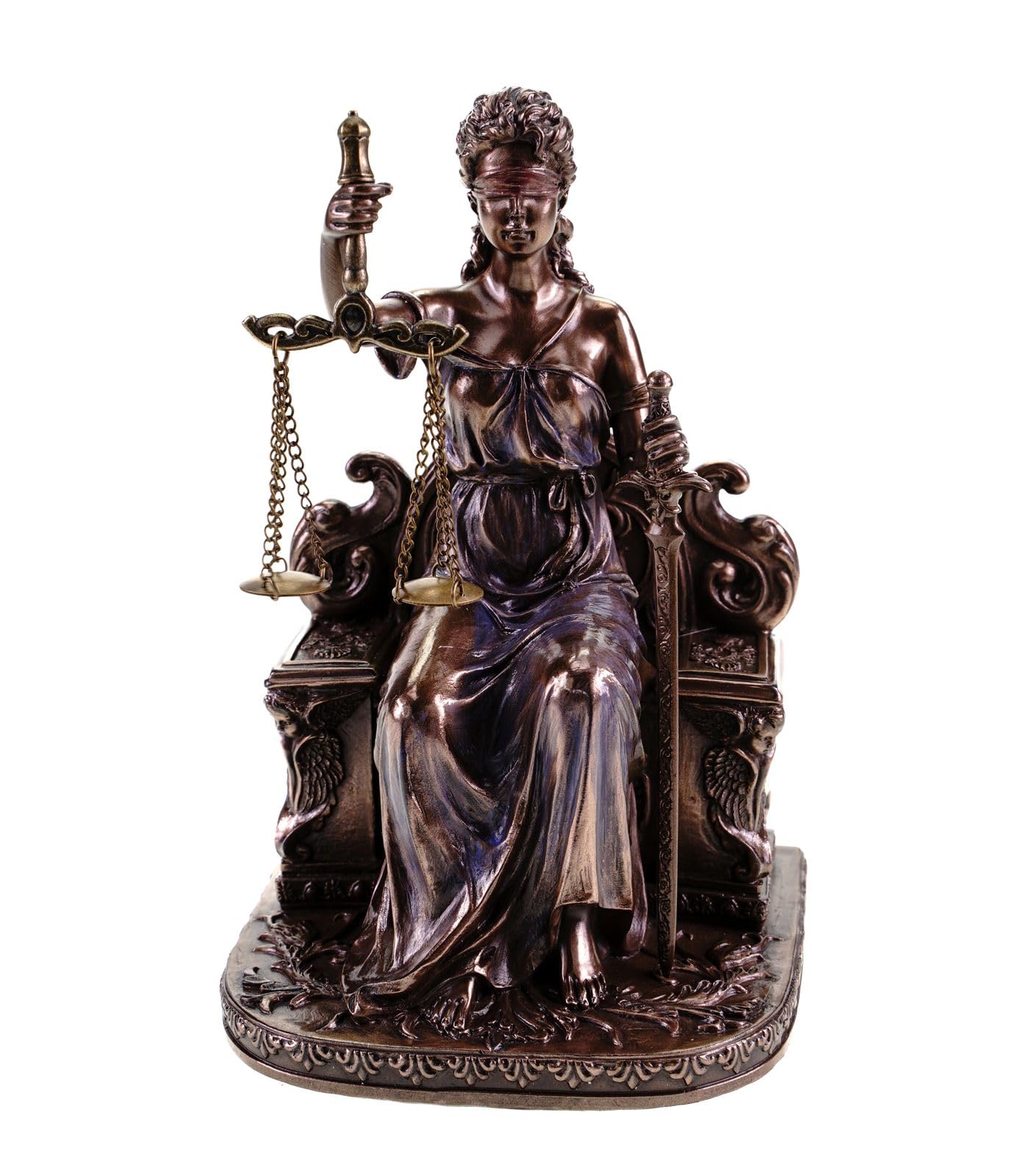 Parastone Justitia - Figura decorativa (bronce, 17,5 cm), diseño de diosa de la justicia