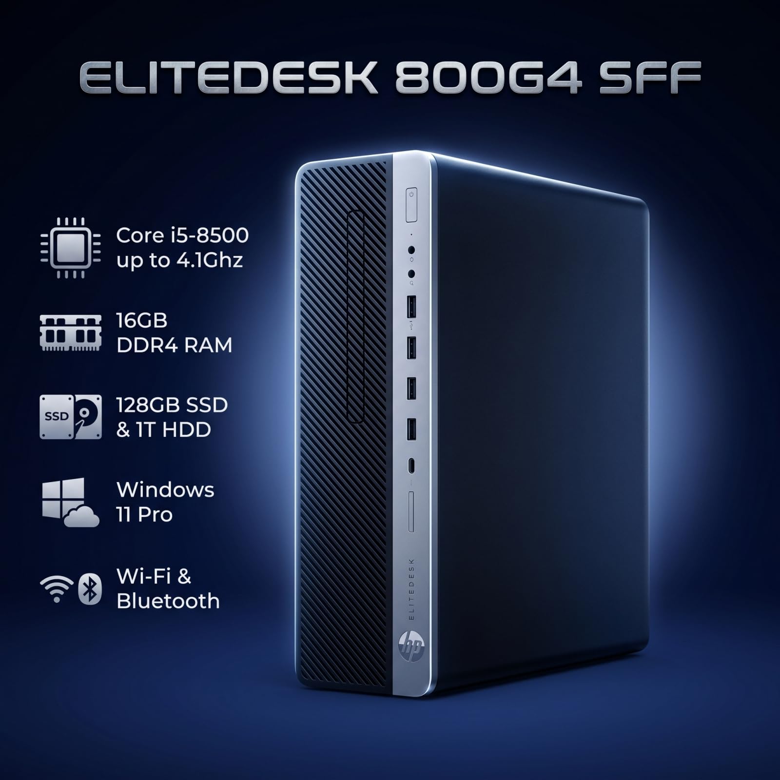 Amazon.com: HP EliteDesk 800 G4 PC,Core i5-8500,16G DDR4,128GB SSD