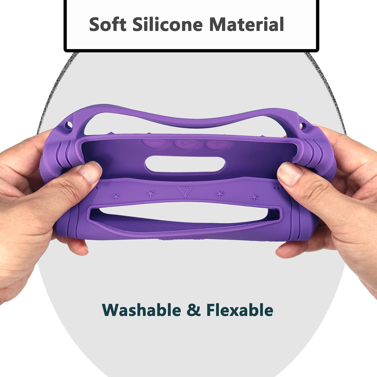 JCHPINE Silicone Cover Case for JBL Flip 7 Portable Speaker, Accessories for JBL Flip 7 Protective Case with Silicone Handle (Purple) - Image 7