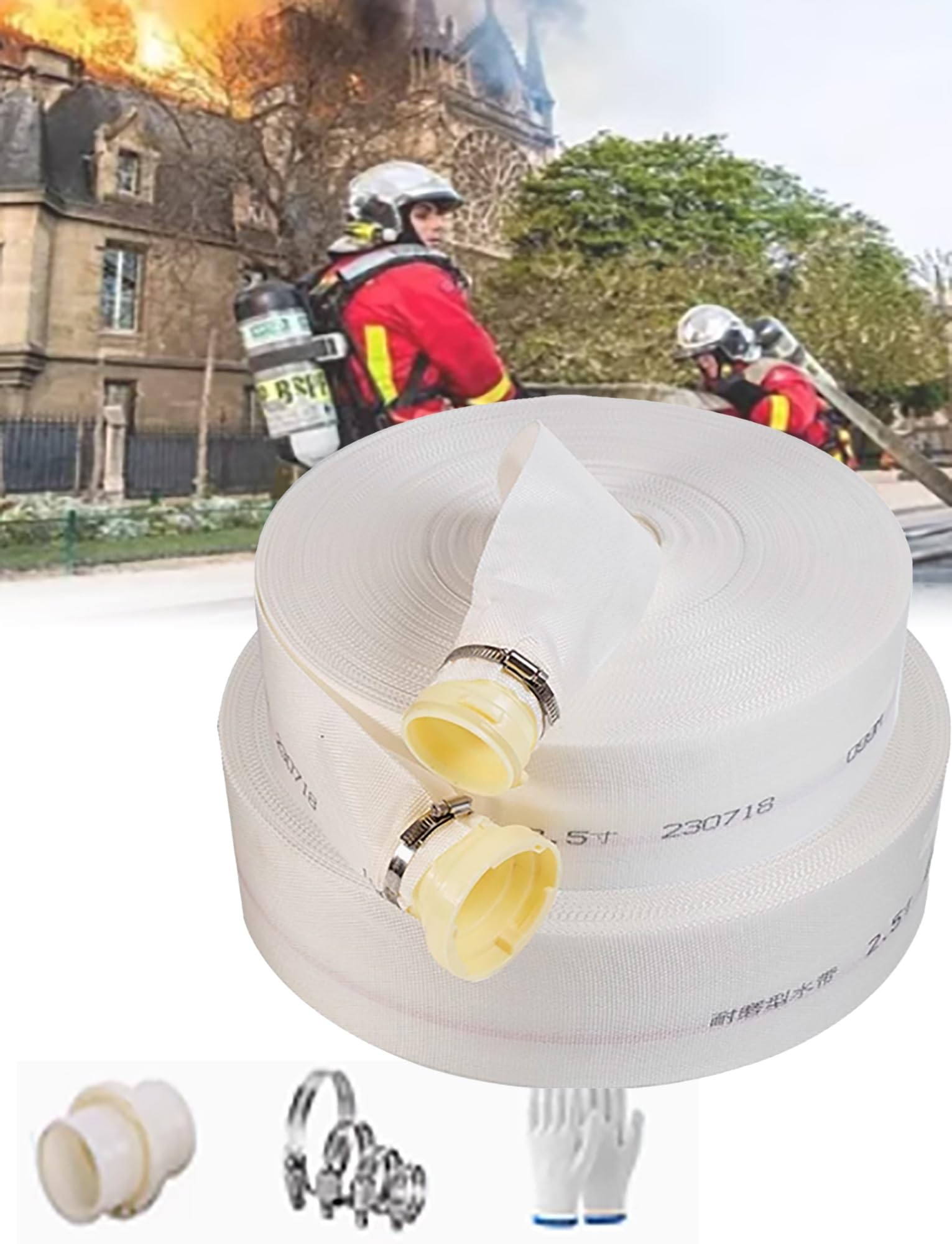 Manguera de Descarga Layflat, Manguera de Descarga for retrolavado Piscina, PVC Plano, 10-100 Metros, Transferencia Agua con Filtro Bomba sumidero(30meter)