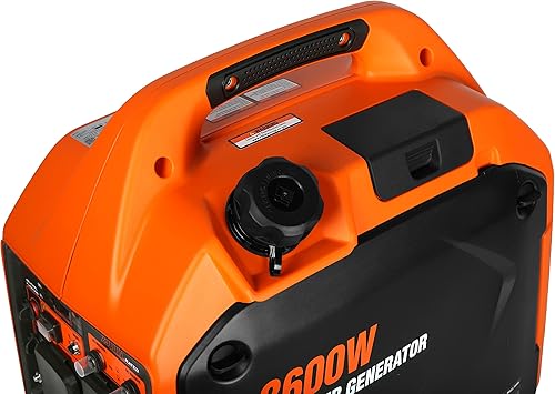 Miniatura 5 de WEN Generador inversor portátil de 3600 vatios, listo para RV, silencioso y ligero con apagado de combustible y CO Watchdog (56360iX)