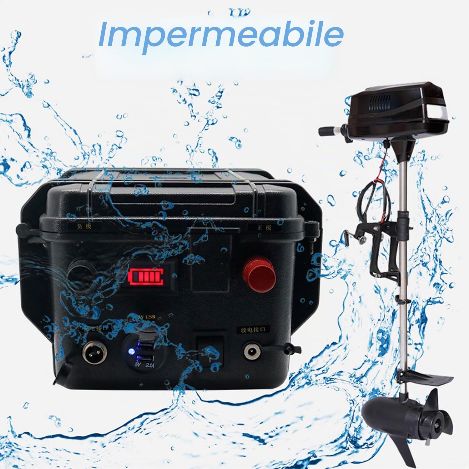 TGHY Batteria al Litio 12V Batteria per propulsore da Esterno 60AH 80AH BMS Integrato per Motore Elettrico per Barche Elica per Barca da Pesca Batteria di propulsione Marina,12v60ah