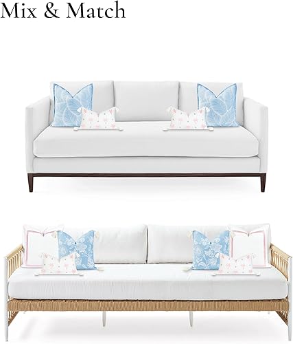 Miniatura 4 de Hofdeco Premium Funda de almohada lumbar para interiores y exteriores, solo para patio, 12 x 20 pulgadas, repelente al agua para patio trasero,