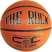 The Rock Official Men's Basketball - 29.5" Size 7, Super Grip No-Logo Indoor Ball, NFHS Approved w/ Certificate