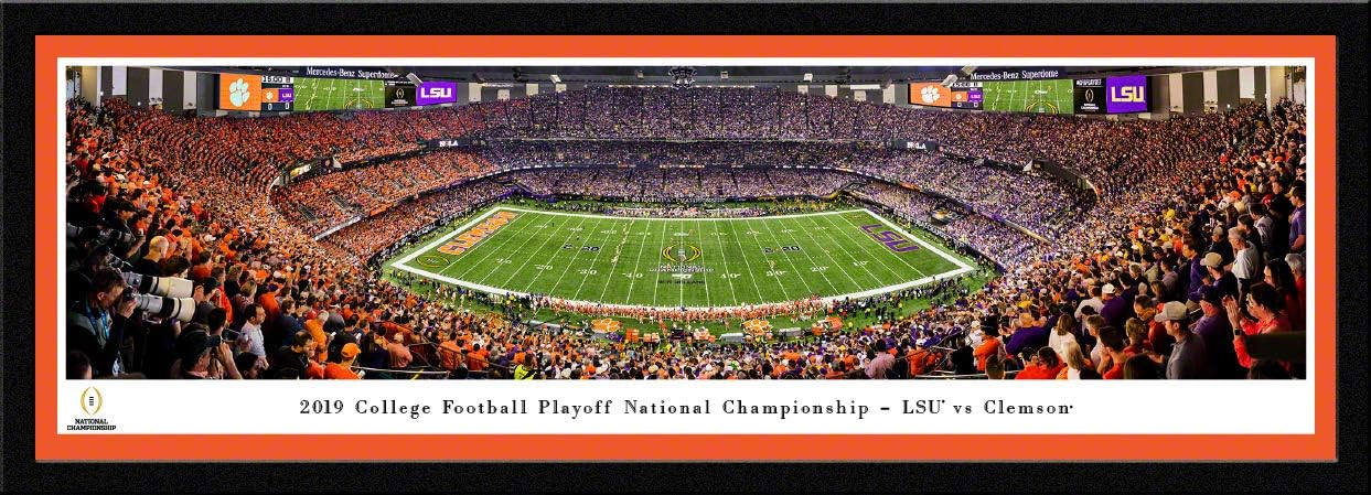 2019 College Football National Championship - LSU vs Clemson - Panoramic Posters and Framed Pictures by Blakeway Panoramas