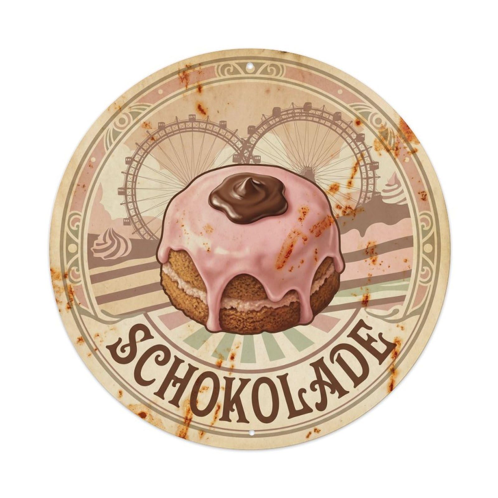 Confectionery Market Chocolate Austrian Cuisine Travel Metal Tin Sign