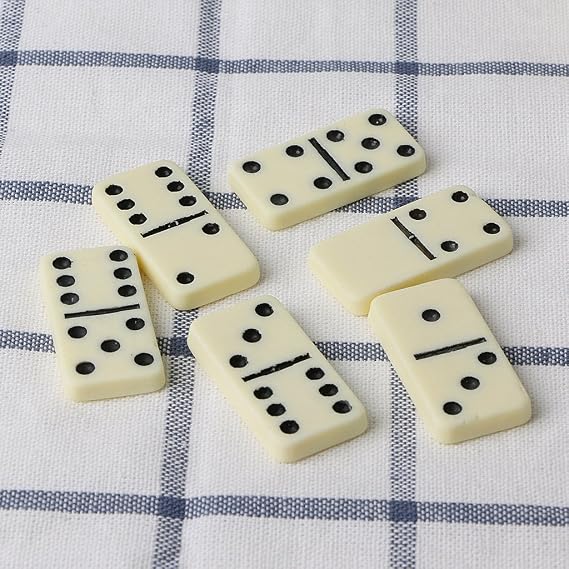 Double dominoes set with 6 blocks educational toys for entertainment and learning