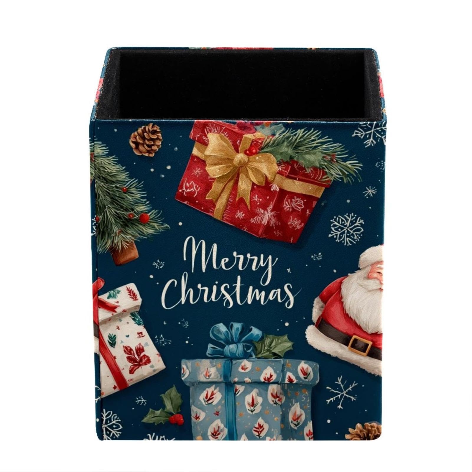 sanfly fish Santa Claus Desktop Storage Box Pencil Holder, Stationeries and Desk Supplies Organizer for Home, Office & School