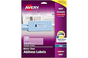 Avery 18660 Clear Address Labels: Simplify Your Mailing Needs