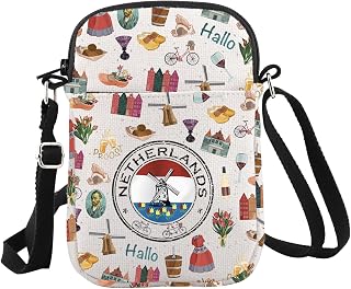 WCGXKO Netherlands Travel Souvenir Gift Dutch Bachelorette Party Gift Netherlands Travel Crossbody Bag