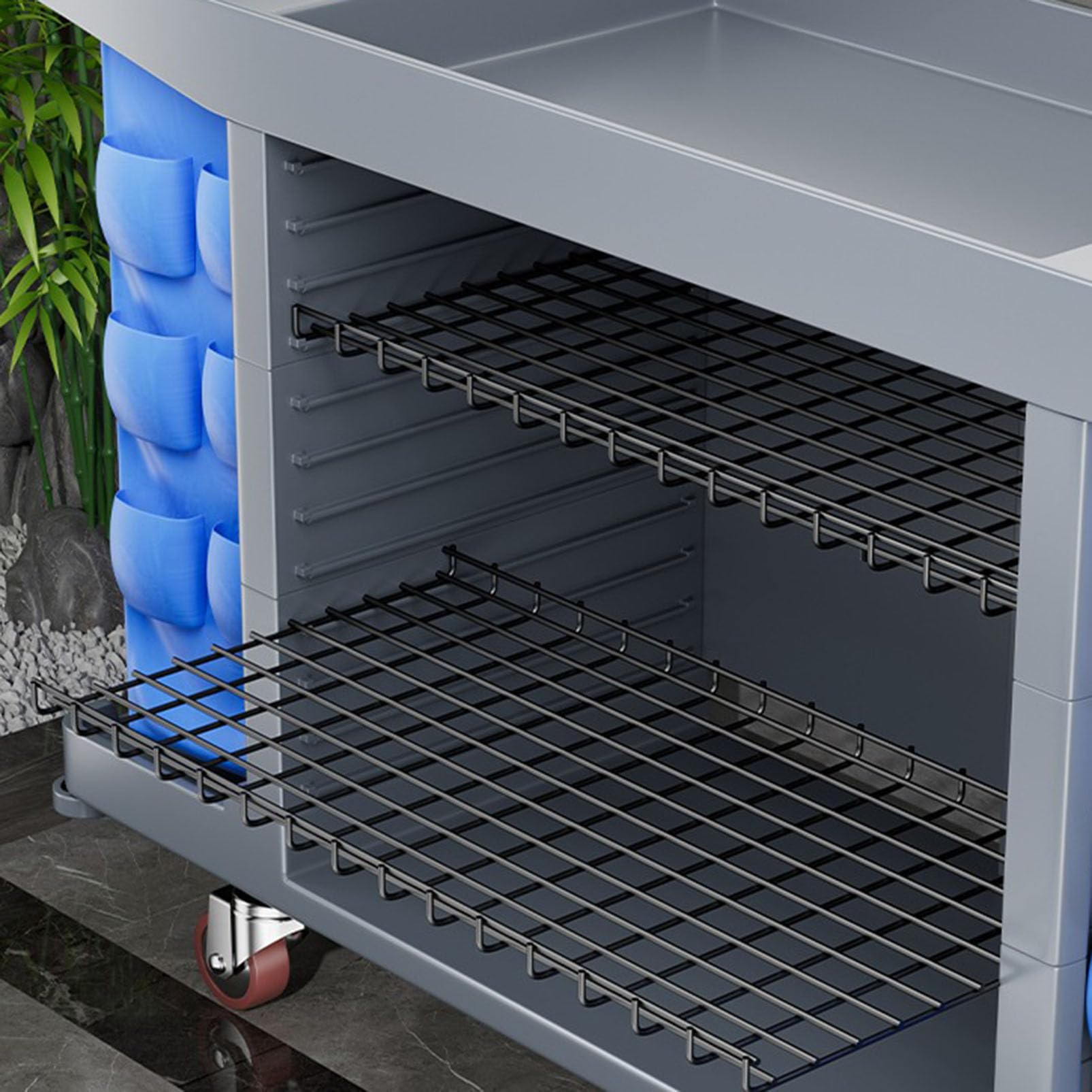 Carrito de limpieza resistente, organizador de limpieza grande para servicio de habitaciones, limpieza y lavado, ideal para escuelas, oficinas y empresas de limpieza