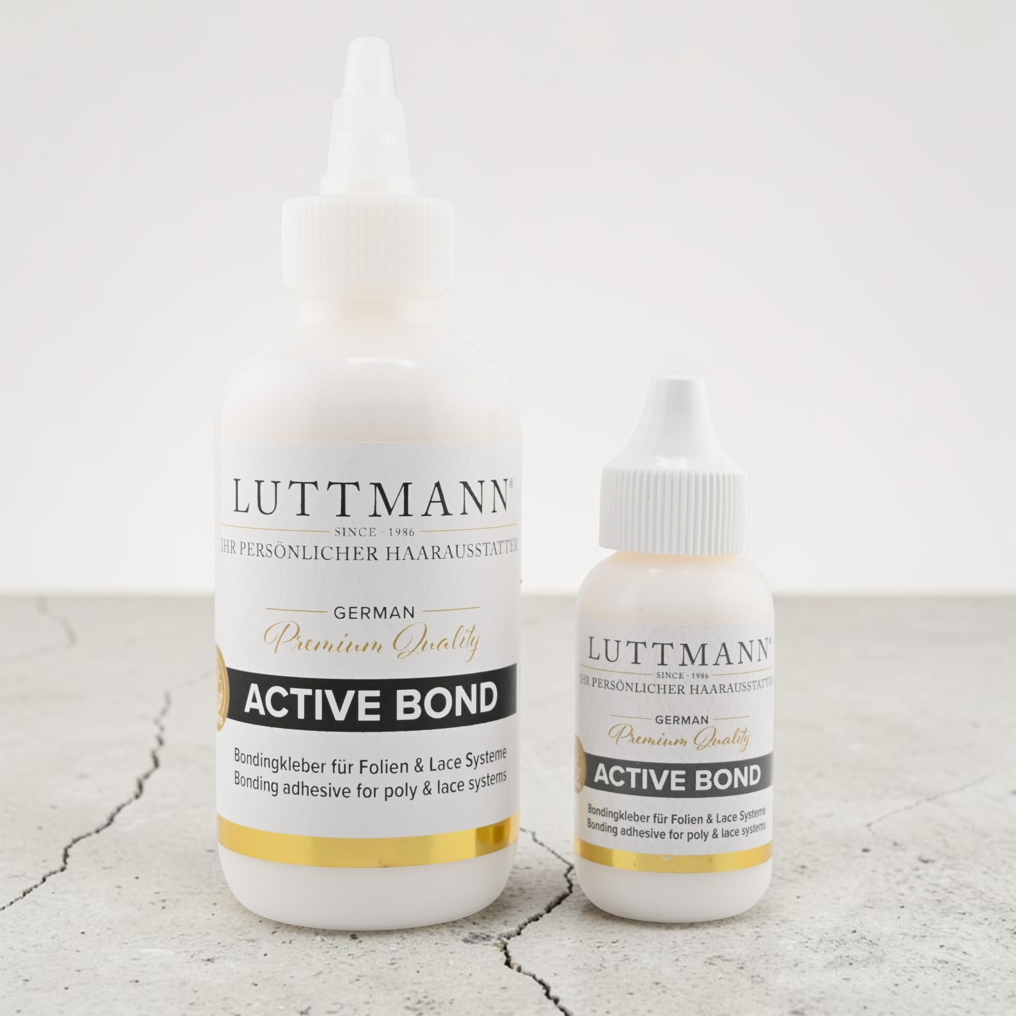 Active Bond - La colla professionale per parrucche con la massima tenuta per parrucche di pizzo, toupet, sistemi di capelli e parrucchini - dermatologicamente testata (147 ml)