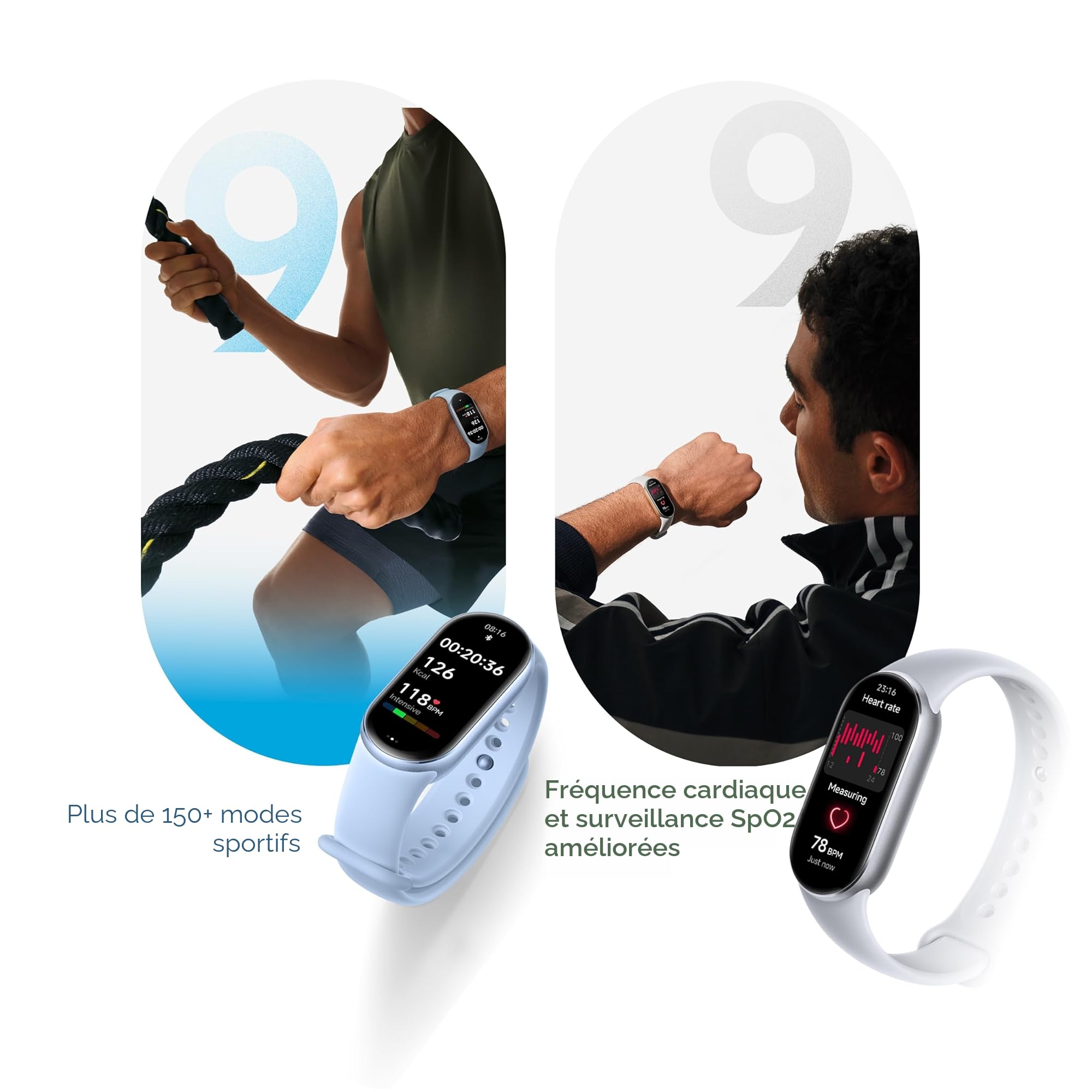 XIAOMI Smart Band 9 Mystic Rose | Écran AMOLED 1,62'' | Écran Tactile, Tracker Multisport, Suivi d'activité, Moniteur de fréquence Cardiaque | Connectivité Bluetooth