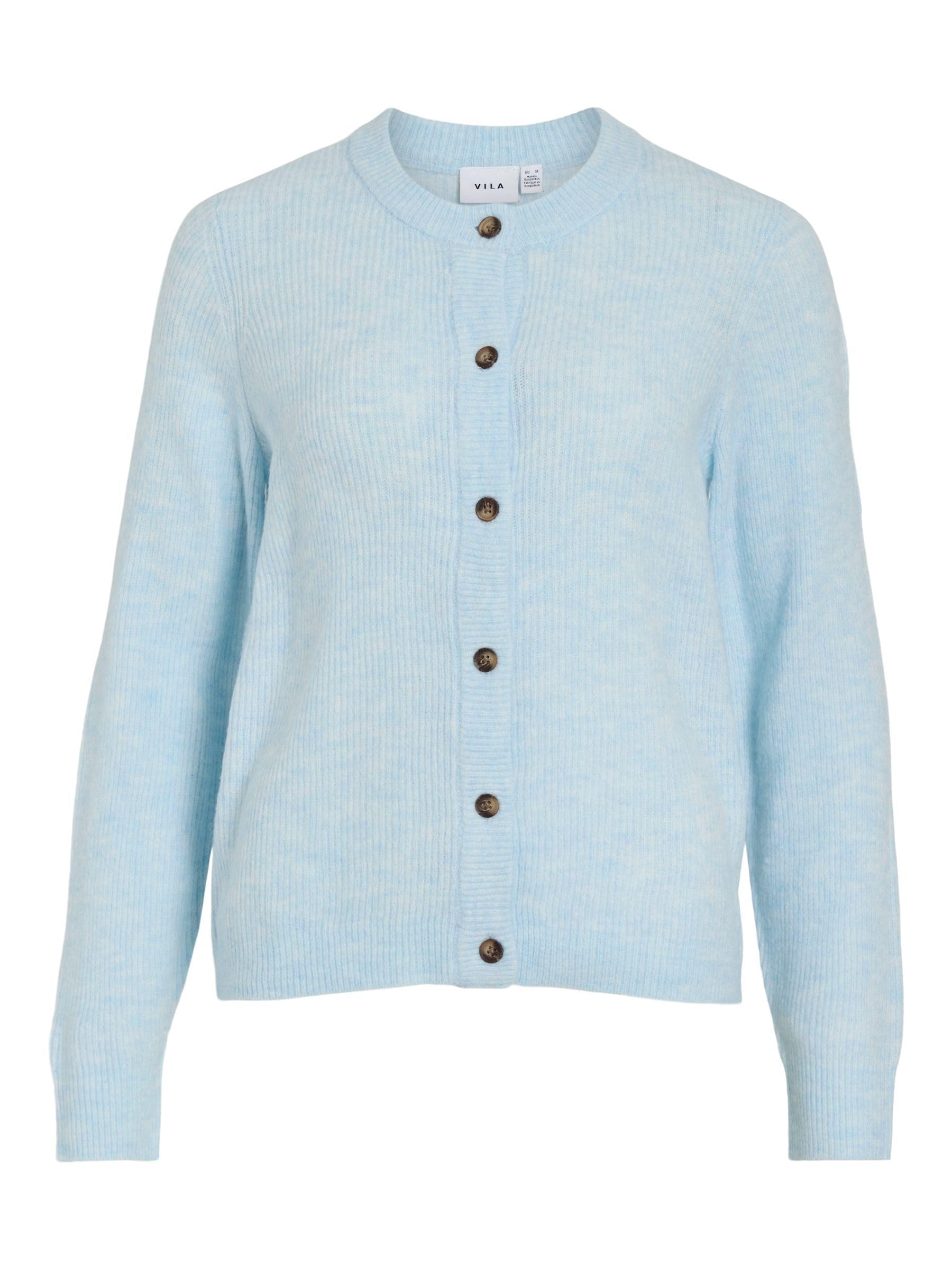 Vila Vivioli O-Neck Rib Knit Cardigan- Vivioli O-Neck Rib Knit Cardigan-Noos Mujer (Pack de 1)