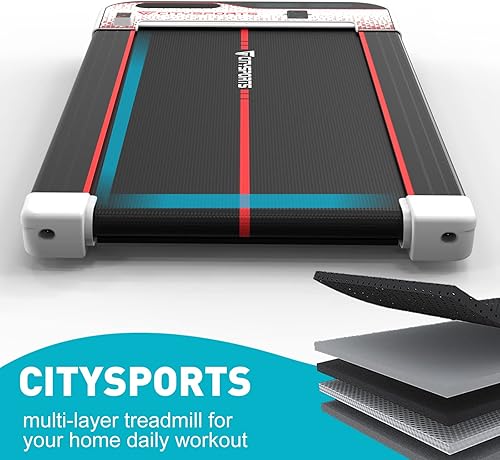 Miniatura 6 de CITYSPORTS Cintas de correr para el hogar, caminadora debajo del escritorio, almohadilla para caminar con altavoces de audio, control remoto delgado