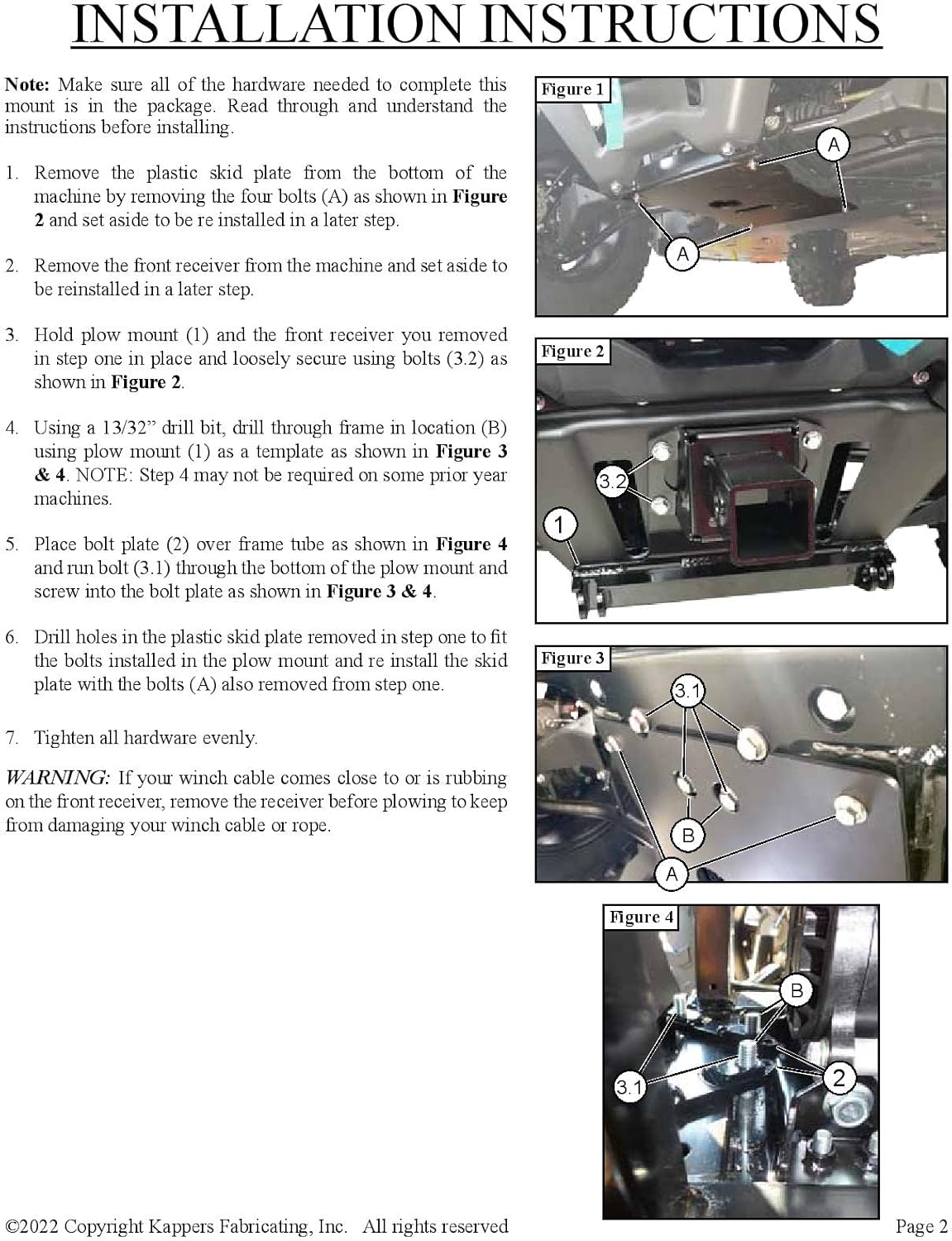 KFI Products CF-Moto Uforce 1000 19-22 UTV Plow Mounts 106050