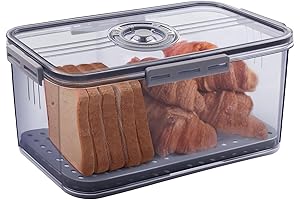 Retro Bread Box Machine, Stainless Steel Bread Storage with Lid
