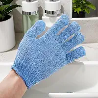 1 peça de luvas esfoliantes, esponjas de banho, luvas de banho de textura dupla para esfoliação corporal de chuveiro, limpeza profunda remove a pele morta para mulheres e homens