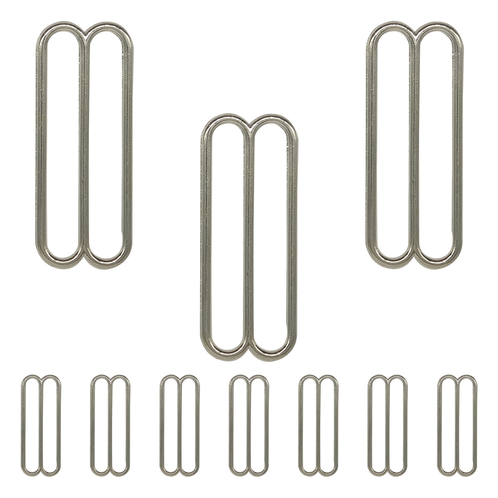 Trimming Shop 3-Bar Slider Buckle - Adjustable Tri-Glide Metal Strap Buckle Smooth slide design Metal Strap Adjuster Heavy Duty Webbing Buckle for Bags, Belts, Pet Collars & Luggage