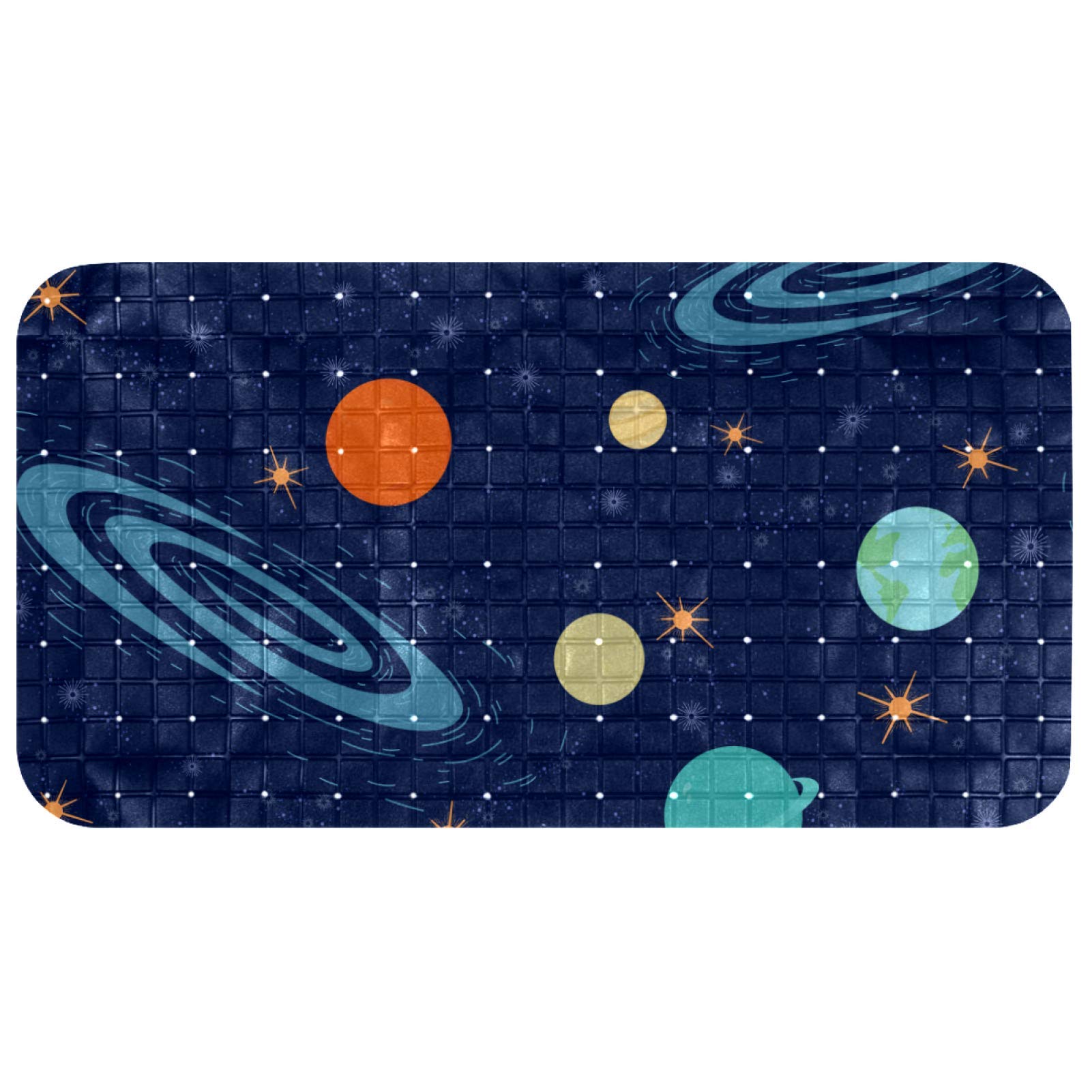 Tapis de bain pour enfants motif espace Bennigiry pour baignoire familiale