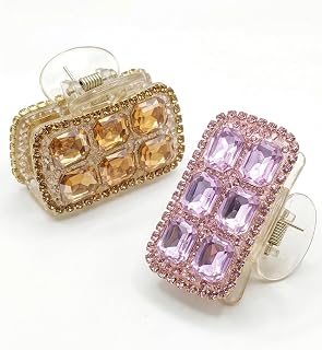 Luxury Crystal Hair Claw Clips for Women | Elegant Rhinestone Hair Clips | Strong Hold Non-Slip Hair Accessories for Girls... Price In India
