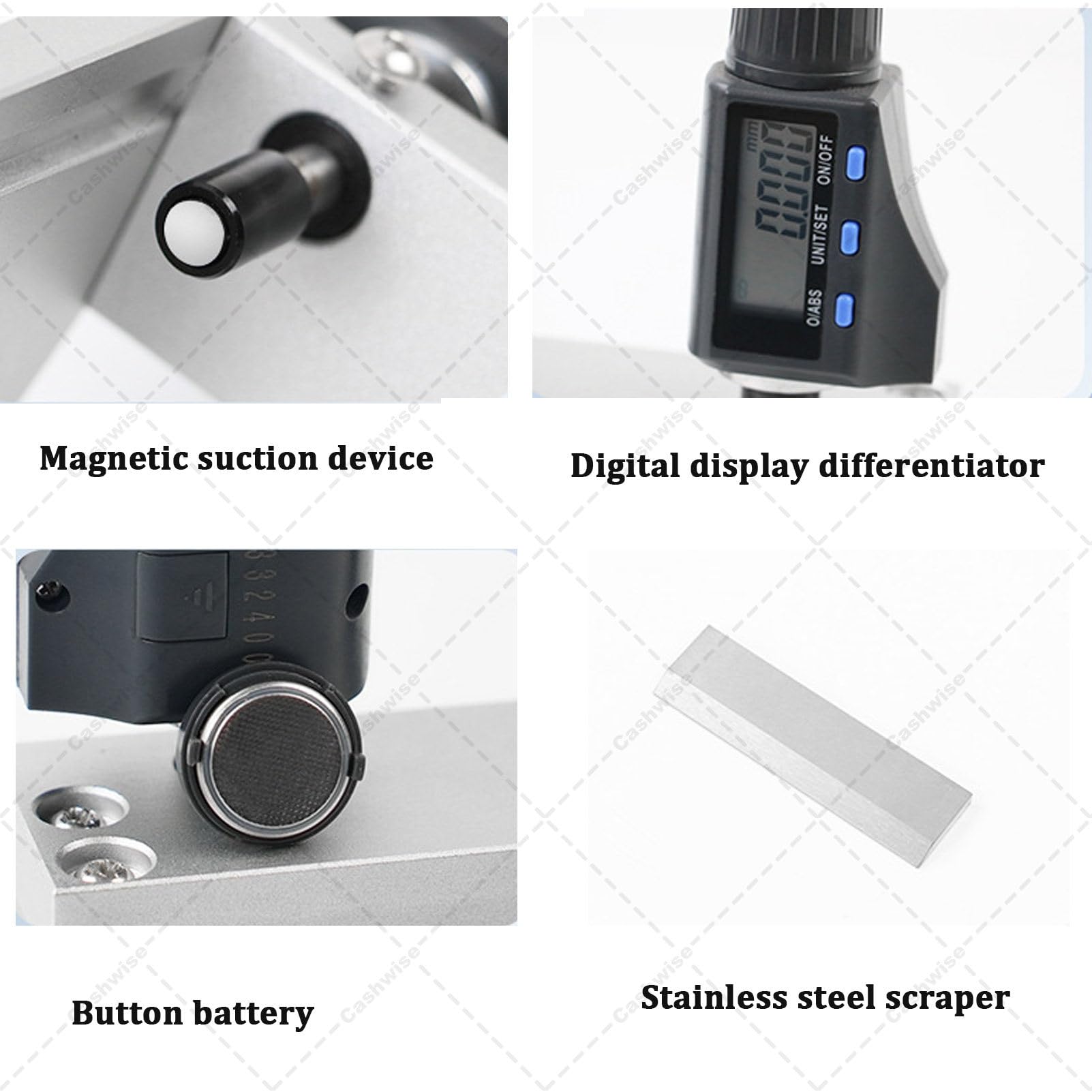 Aplicador de película con Pantalla Digital Ajustable, recubridor de Cuchillas de Laboratorio, Espesor Ajustable de 1 a 6000 μm, Valor de indexación de 1 μm, Dispositivo de preparación 150mm