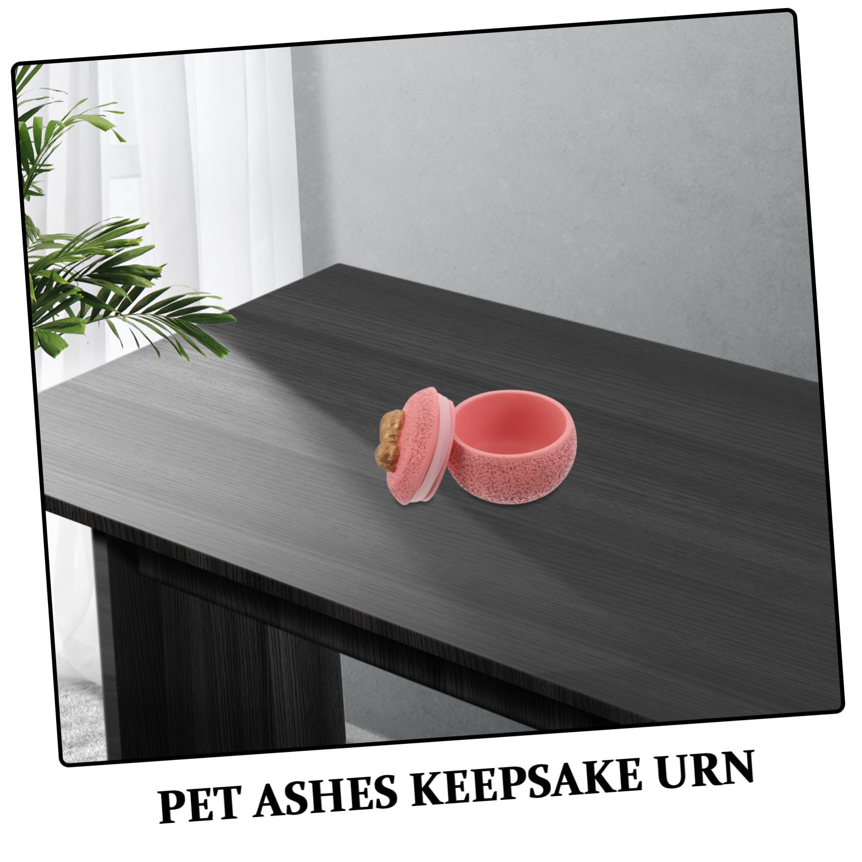 Veemoon Urna Design in Animali per Rosa e Domestici da Ceneri Cemento 12oz Semplice, Pratica Resistente per Funerali e Luoghi di Commemorazione