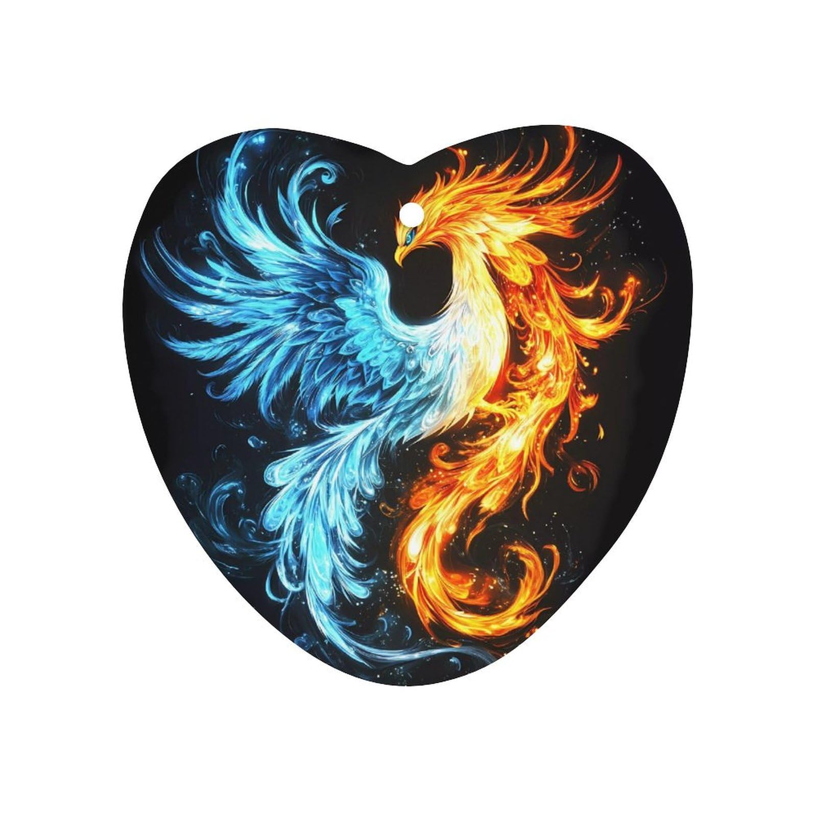 Fire And Ice Phoeniix Car Air Freshener Hanging Aromatherapy Tablets for Car Accessories Love form