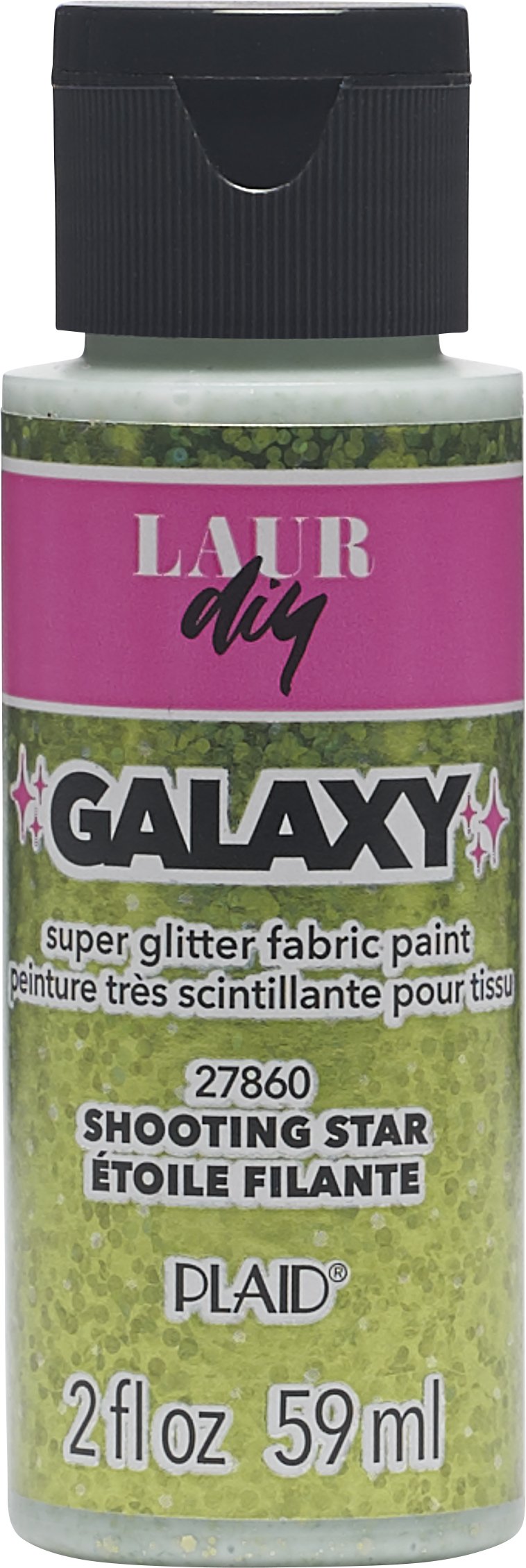 LaurDIY Galaxy Glitter Fabric Paint, 2 oz, Shooting Star