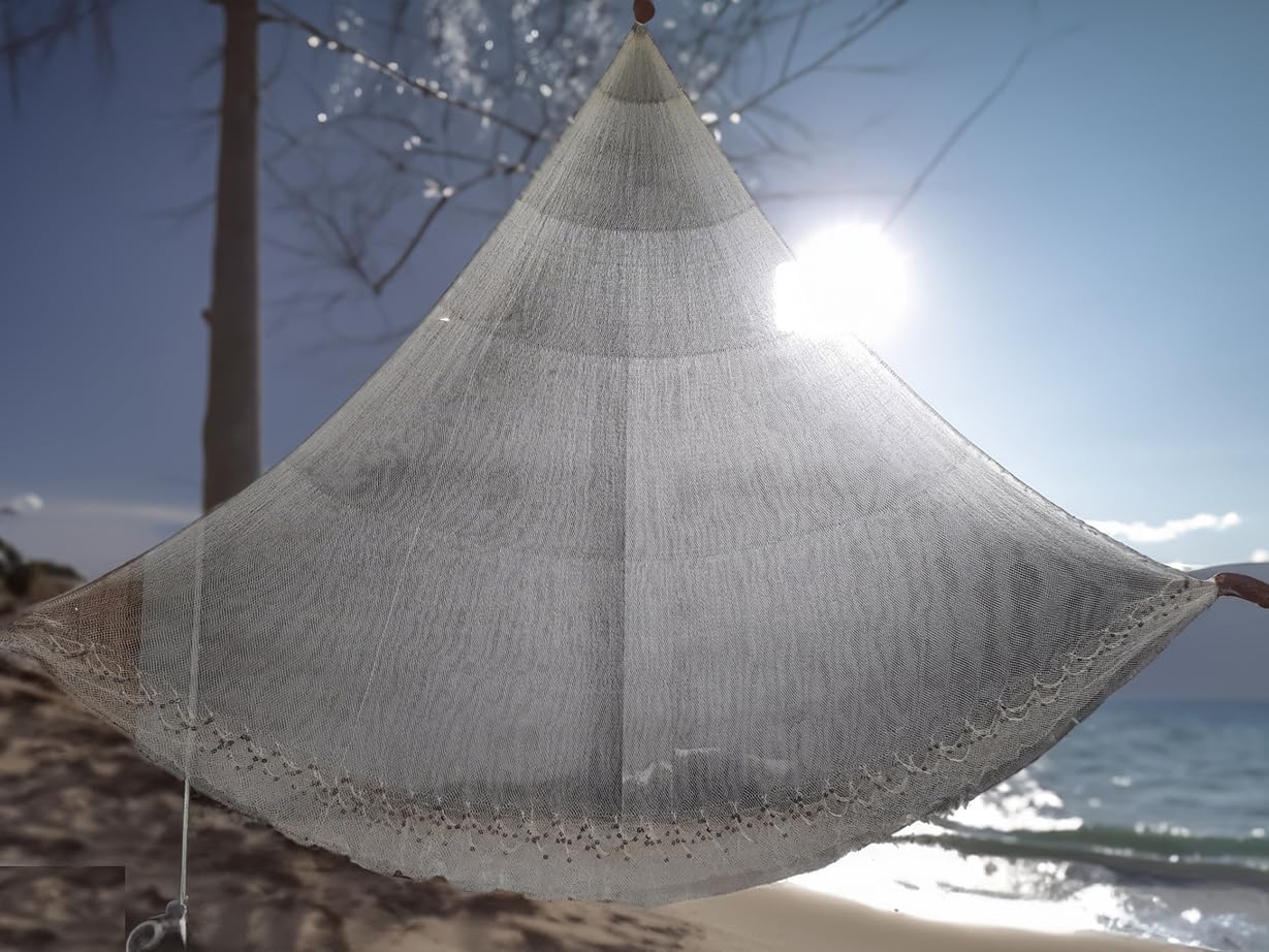 Das Departmental Store's 2.5 Kg Weight, 10 feet Height, 24 feet Diameter, Easy Hand Throw Cast Fishing Net.