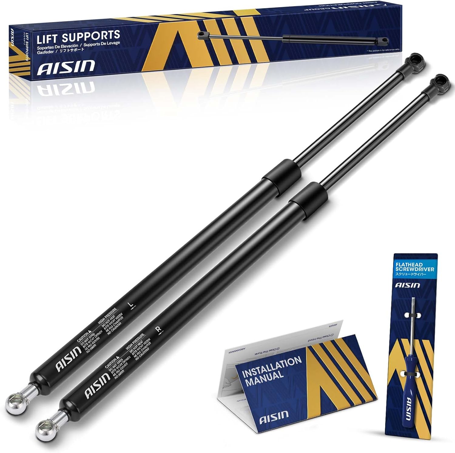 AISIN AFTERMARKET GASCH-01013 Rear Tailgate Lift Supports Shock Struts - Compatible with Jeep Grand Cherokee 2011-2013 - Set of 2