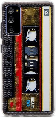 Funda de teléfono con cinta de casete compatible con Galaxy S20 FE, funda de teléfono con cinta de música mixtape con cubierta trasera protectora de