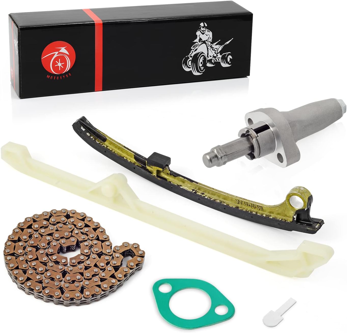 Cam Timing Chain and Tensioner Lifter Guide For HONDA 2003-2022 Pioneer 700 SXS700 Big Red 700 MUV700 Rincon 680 TRX680 14510-HN8-013 14515-HN8-003