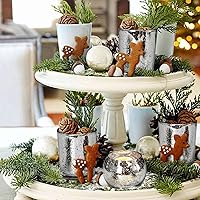 Vista 5 de DEVI Portavelas Votivos de Velas de Té Plateados 24 PIEZAS, Portavelas de Vidrio de Mercurio para Centros de Mesa, Decoración de Mesa de Boda