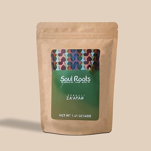 Miniatura 2 de Soul Roots Za'atar Mezcla de especias  Auténtica mezcla libanesa con tomillo, zumaco, sésamo y sal  Condimento tradicional de Oriente Medio  Todo