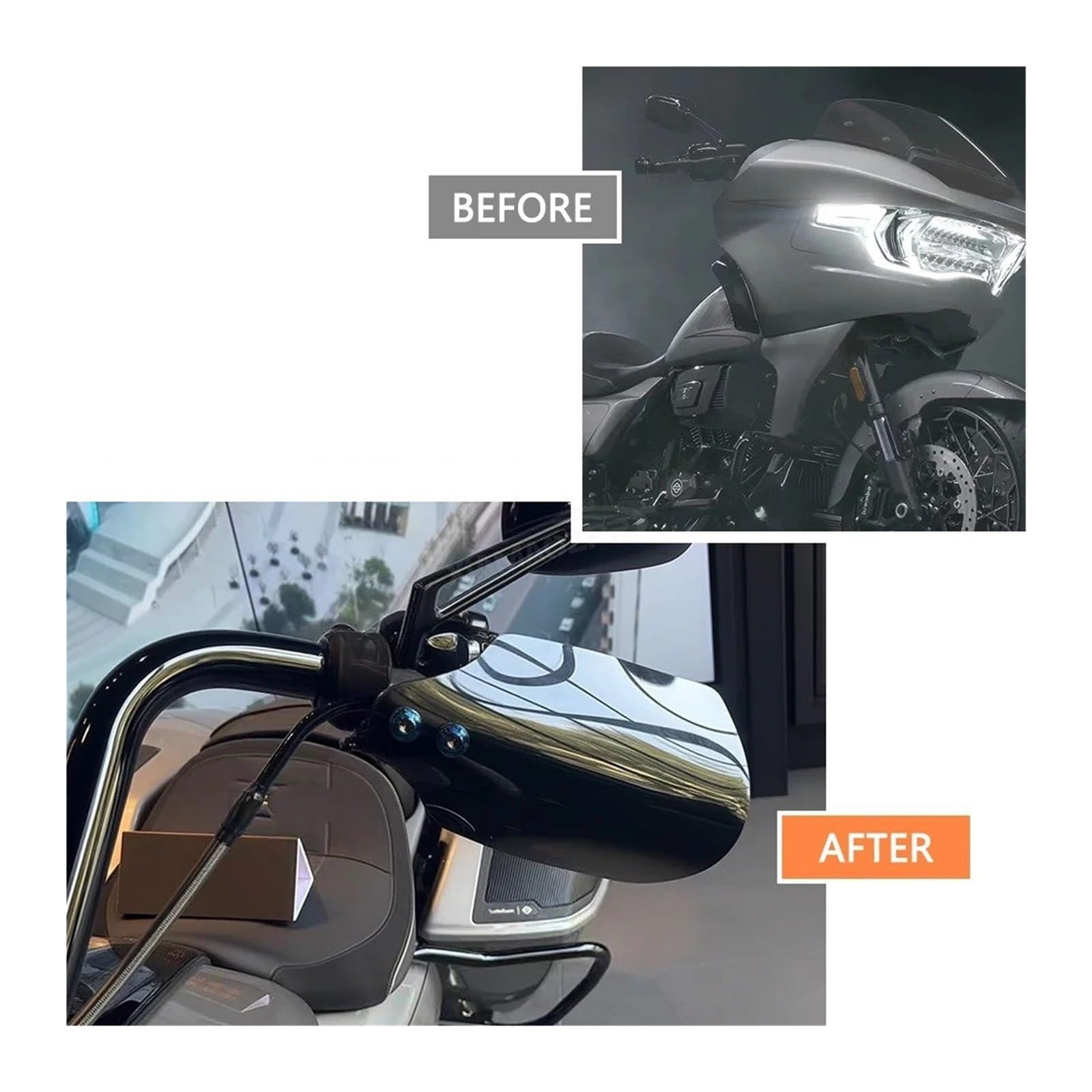 Für Road Für Glide Für FLTRX 2024 2025 Motorrad-Handprotektoren Windschutz Lenker Handschutzabdeckung Zubehör Handschützer Schutz Lenker