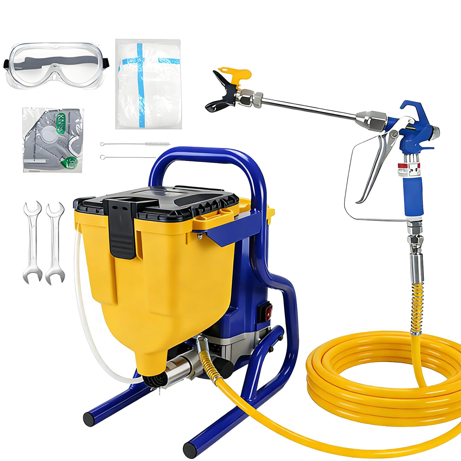 Kit spruzzatore di Vernice Senza Aria per progetti Fai-da-Te - Altamente efficiente con Minima dispersione, capacità Fino a 4,5L, Include Accessori Essenziali per Uso Domestico