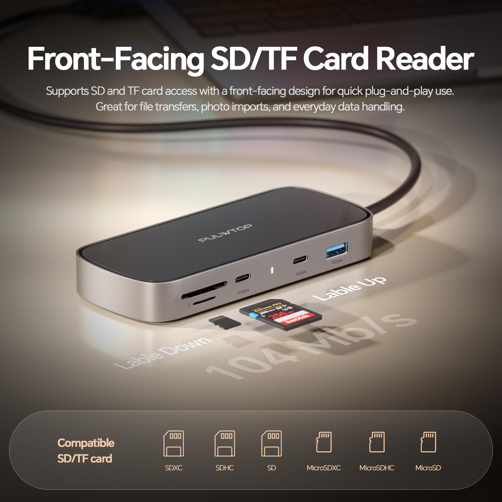 MacBook Docking Station Doppio Monitor 4K@60Hz per MacBook Pro/Air M5/M4/M3 Pro e Max, Docking Station per 2 monitor con 2 porte HDMI, PD, Ethernet, USB A/C 10 Gbit/s, SD/TF, USB 2.0