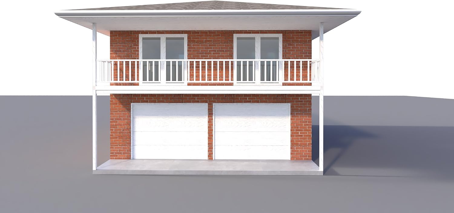 Two Car Garage Apartment Plans DIY 2 Bedroom Coach Carriage House Home Building