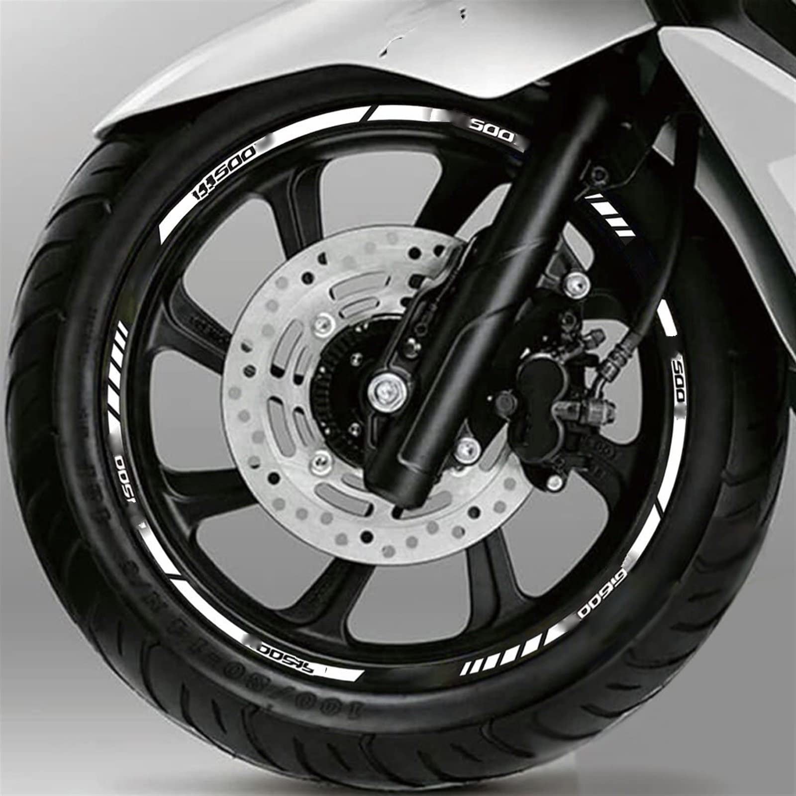 Pegatinas De Rueda, Pegatinas Reflectantes A Rayas para Motocicleta, Pegatinas Impermeables para Rueda De Protección Solar para Kawasaki ZR-7 ZR7 ZR-7 Calcomanías Llantas (Color : 20)
