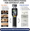 Medidor de humedad de doble modo NDI ND316PRO – Pin y sin agujas no destructivo, madera y materiales de construcción, pantalla de temperatura y humedad, registro de datos, LCD retroiluminado 5