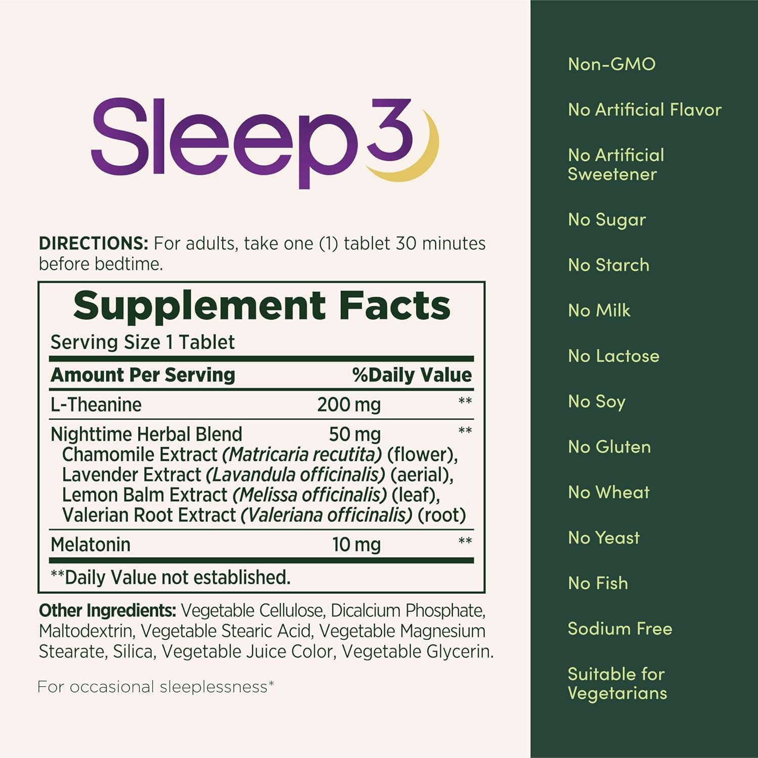 NB Sleep3 Triple Action Time Release Melatonin Sleep Aid, 10mg, Maximum Strength, Drug-Free, 120 Tri-Layered Tablets, with L-Theanine