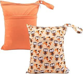 ALVABABY 2pcs Cloth Diaper Wet Dry Bags Reusable Travel Bag Mommy Bag - coolthings.us