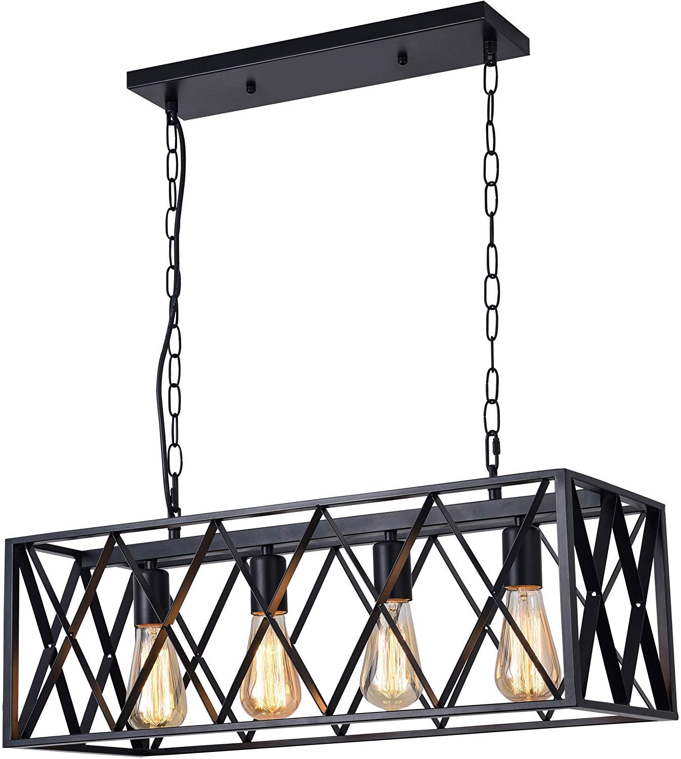 Buy Industrial Kitchen Island Lighting Rectangular Vintage Pendant