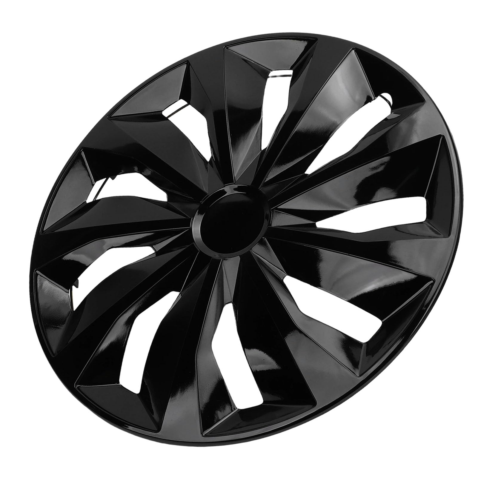 Goshyda Uniwersalny 4-pakowy Zestaw 17-calowych Kołpaków Klips na Kołpakach ABS do Forda Chevy Silverado, Pickupa SUV Zapasowe Felgi (BLACK)