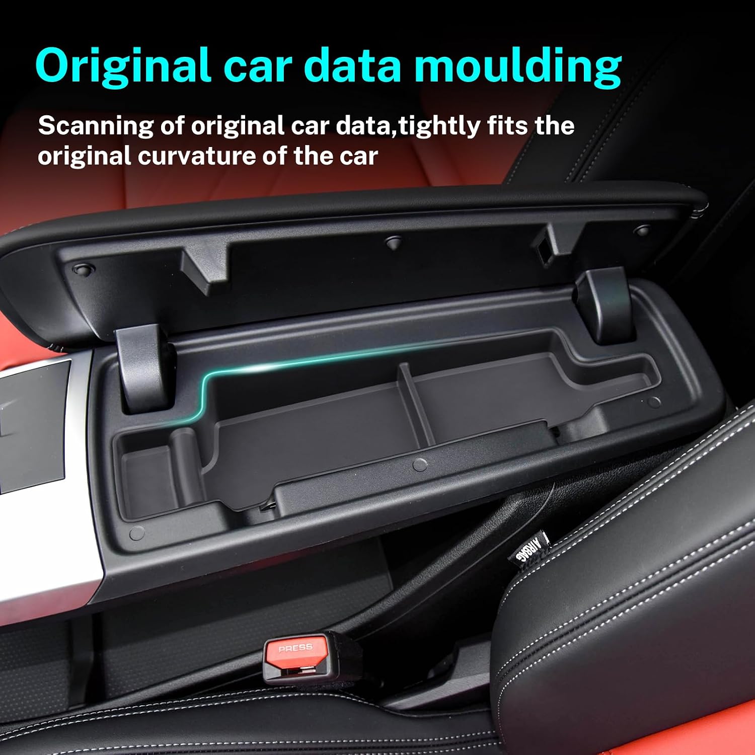 KUNGKIC for BMW X1 U11 2022 2023 2024 Center Console Accessory Organizer Console Armrest Tray Storage Box Interior Accessories ABS Material