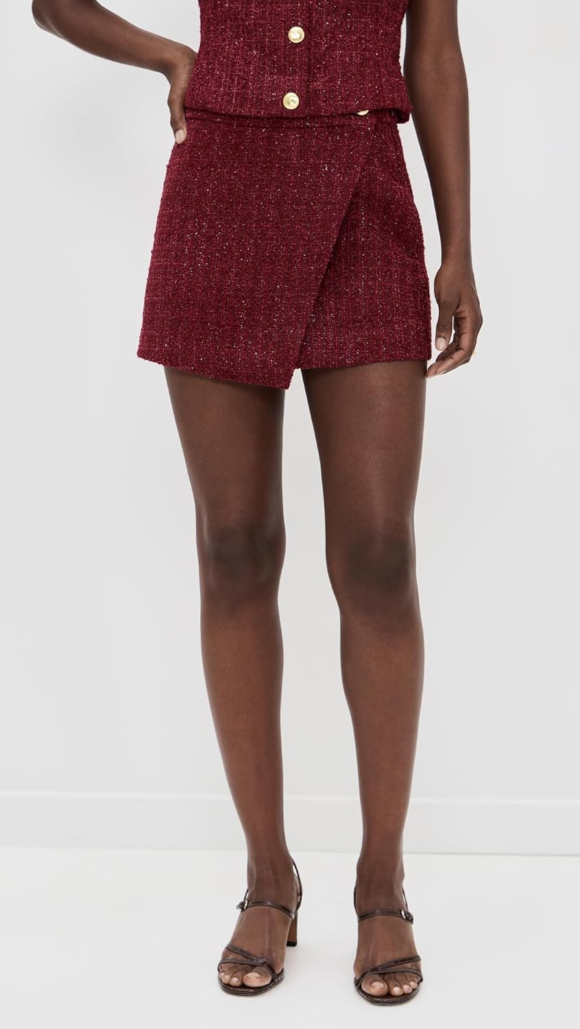 endless rose Women's Tweed Front Flap Mini Skirt - Image 2