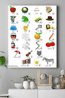 Postermanya (pster16302) Ingilizce Alfabe Eğitim Kanvas Tablo 30 x 40